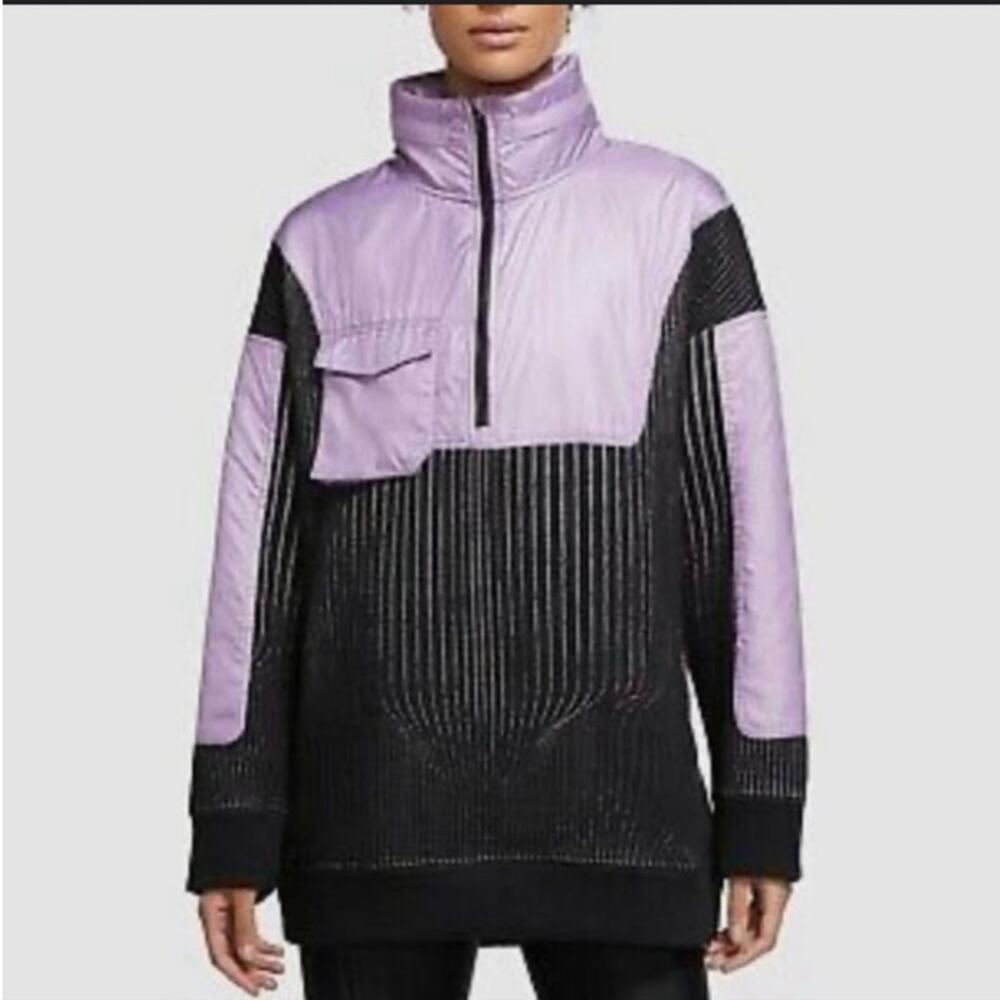 Nike Women's City Ready 1/4-Zip Training Jacket Violet and Black Athletic XS